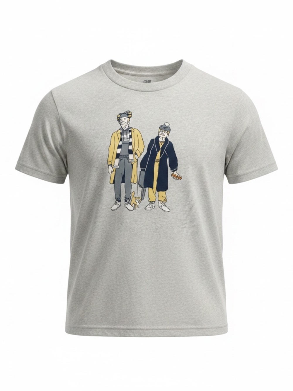 New Balance Beige Graphic Short Sleeve Tee with Illustrated Characters